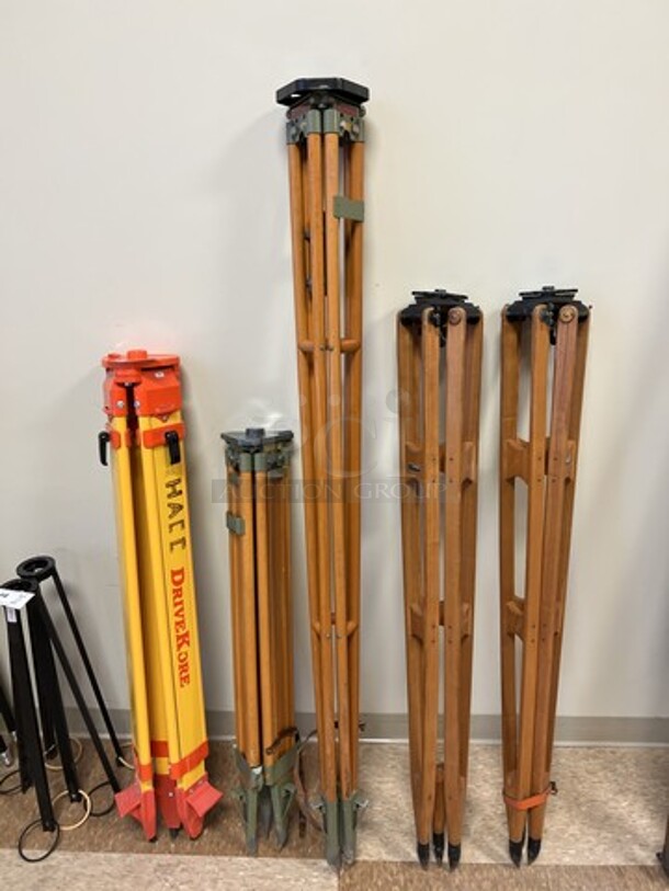 5 Various Tripods. Includes 45
