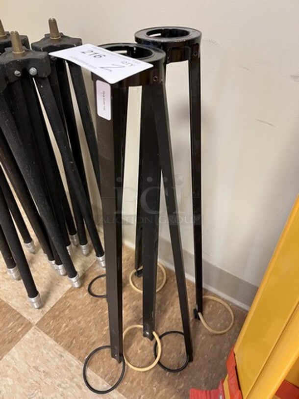 2 Metal Tripods. 25.5". 2 Times Your Bid! (room 122) - Image 2 of 3