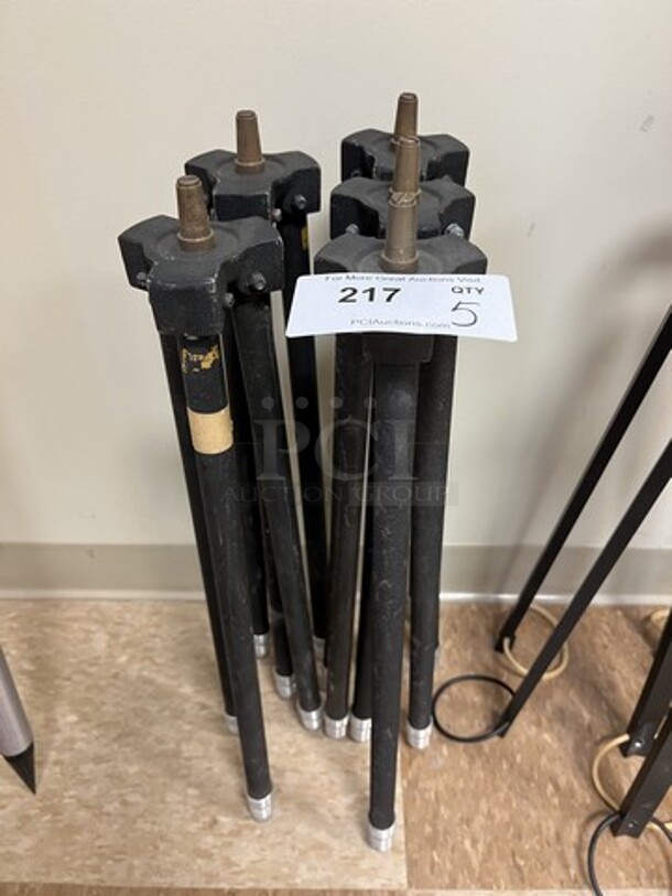 5 Metal Tripods. 24". 5 Times Your Bid! (room 122) - Image 1 of 4