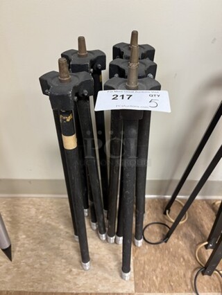 5 Metal Tripods. 24". 5 Times Your Bid! (room 122)