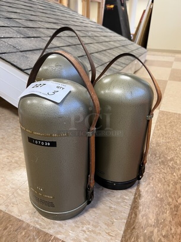 3 Green Metal Countertop Microscope in Case. 6x6x12. 3 Times Your Bid! (room 122) - Image 3 of 9