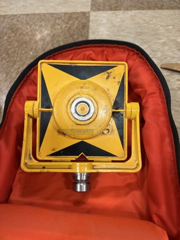 Yellow Surveying Piece in Red Soft Bag. 6.5x7x3. (room 122) - Image 2 of 3