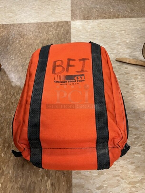 Yellow Surveying Piece in Red Soft Bag. 6.5x7x3. (room 122) - Image 3 of 3