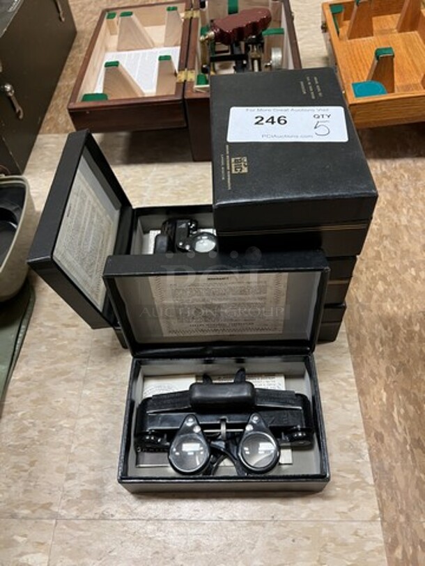 5 Abrams Model C1-1 Two or Four Focus Point Stereoscopes in Hard Case. 7.5x5x3. 5 Times Your Bid! (room 122) - Image 3 of 4