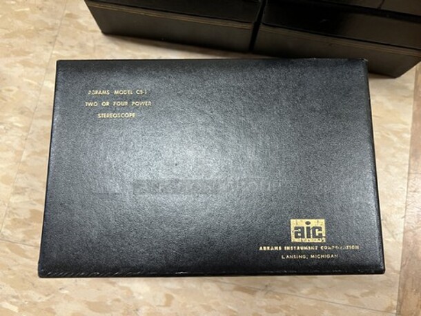 5 Abrams Model C1-1 Two or Four Focus Point Stereoscopes in Hard Case. 7.5x5x3. 5 Times Your Bid! (room 122) - Image 4 of 4