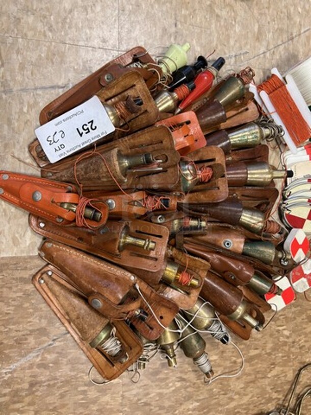 ALL ONE MONEY! Lot of 23 Metal Pieces in Sheaths! Includes 6". (room 122) - Image 3 of 5