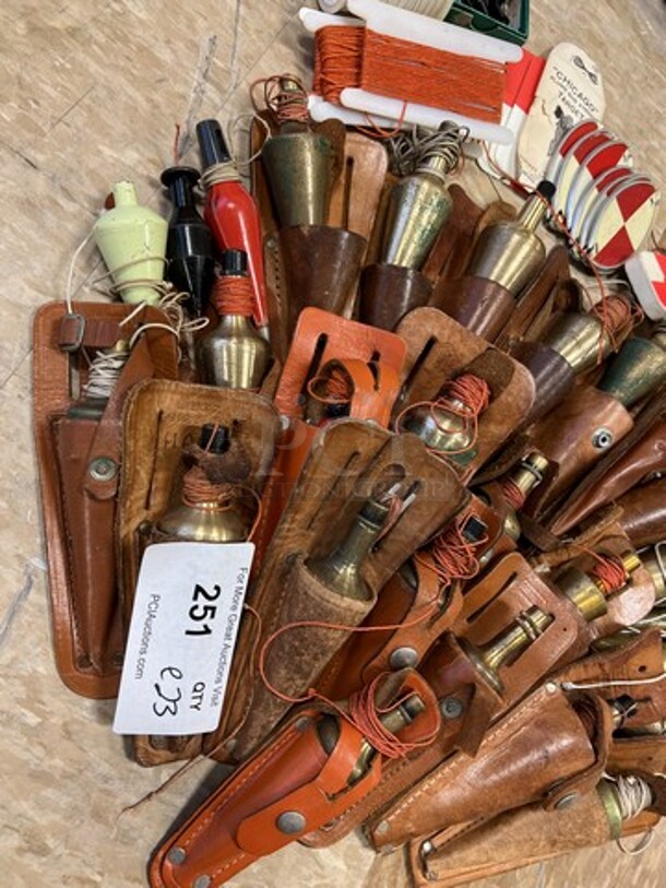 ALL ONE MONEY! Lot of 23 Metal Pieces in Sheaths! Includes 6". (room 122) - Image 4 of 5