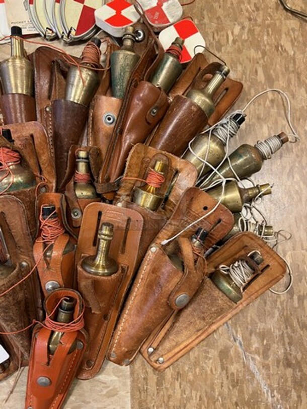 ALL ONE MONEY! Lot of 23 Metal Pieces in Sheaths! Includes 6". (room 122) - Image 5 of 5