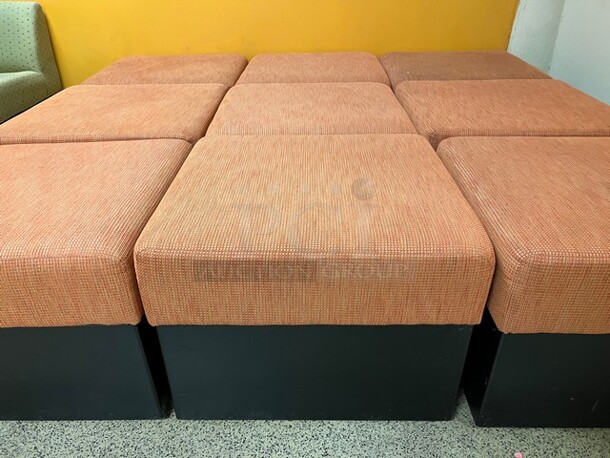 9 Orange Seats. 25x25x20. 9 Times Your Bid! (across elevators)