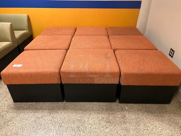 9 Orange Seats. 25x25x20. 9 Times Your Bid! (across elevators) - Image 2 of 3