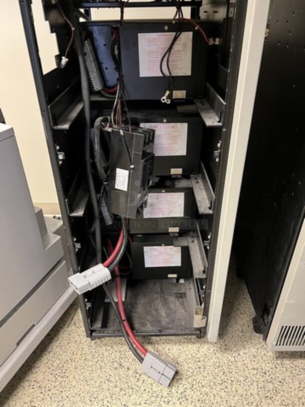 2 Metal Cabinets w/ Batteries; Possibly For Forklifts. 32x17x45. 2 Times your Bid! (across elevators) - Image 2 of 5