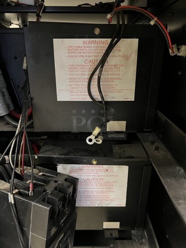 2 Metal Cabinets w/ Batteries; Possibly For Forklifts. 32x17x45. 2 Times your Bid! (across elevators) - Image 3 of 5