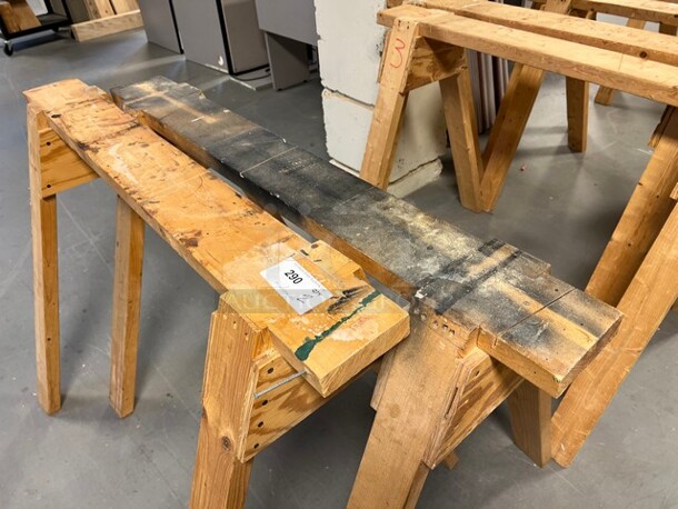 2 Wooden Saw Horses. 48x31x33. 2 Times Your Bid! (room 130) - Image 3 of 3