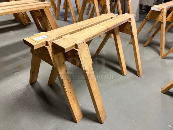 2 Wooden Saw Horses. Includes 48x32x28.5. 2 Times Your Bid! (room 130) - Image 3 of 3