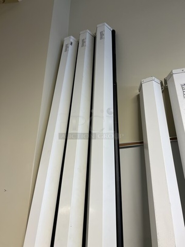 3 Da Lite Pull Down Projector Screens. 124", 3 Times Your Bid! (room 130) - Image 3 of 3