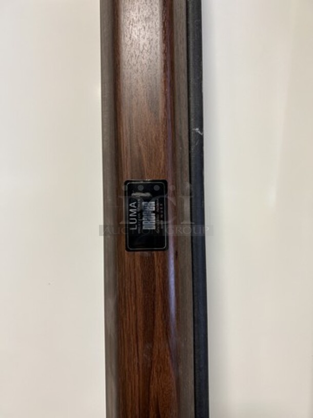 Draper Wood Pattern Pull Down Projector Screen. 99". (room 130) - Image 3 of 3