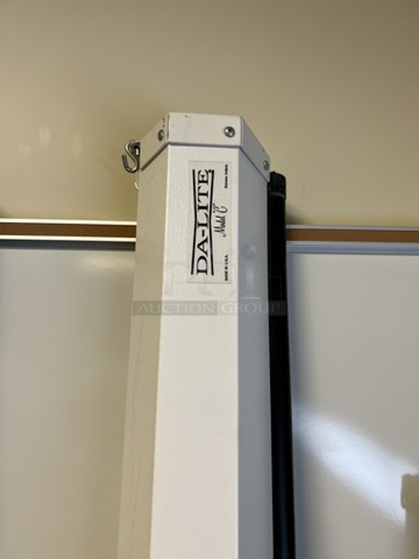 Da Lite Pull Down Projector Screen. 87". (room 130) - Image 3 of 3