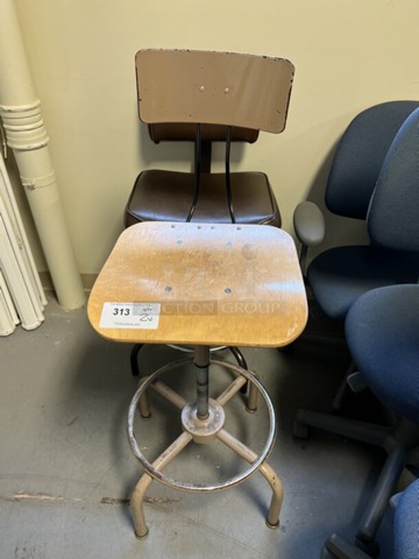 2 Various Chairs. 17x17x43, 17x17x38. 2 Times Your Bid! (room 130)