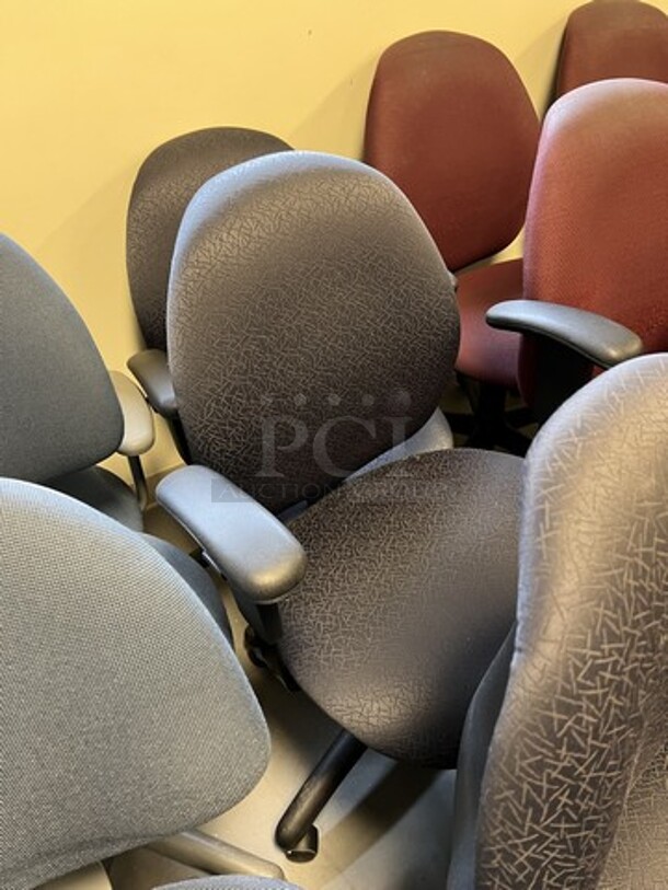 4 Various Office Chairs w/ Arm Rests on Casters. Includes 28x22x44. 4 Times Your Bid! (room 130) - Image 3 of 3
