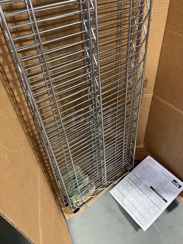 ALL ONE MONEY! Lot of 2 IN ORIGINAL BOX Chrome Finish Shelves! 72x14x1.5. (room 130) - Image 3 of 3