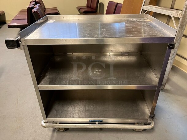 Lakeside Stainless Steel 3 Tier Cart w/ Push Handle on Commercial Casters. 39x24x37. (room 130) - Image 1 of 3