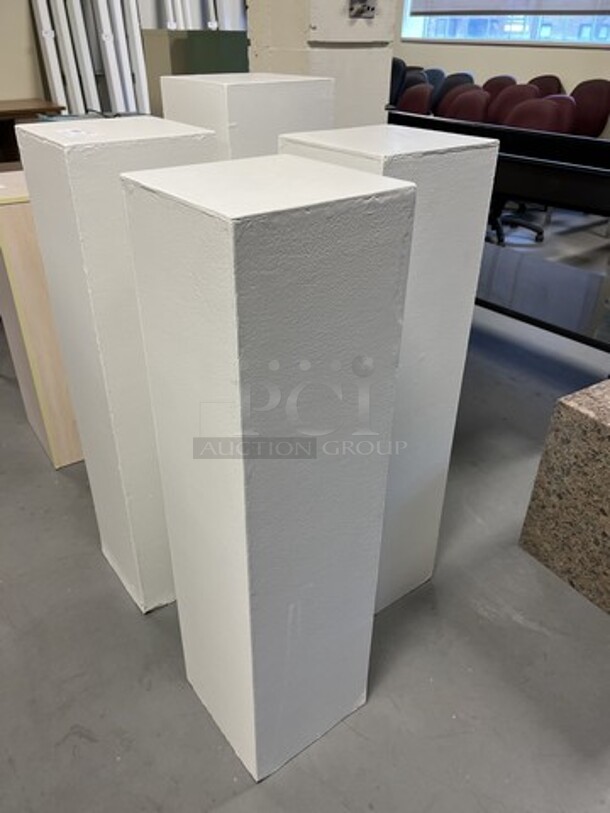 4 White Columns. 11.5x11.5x45.5, 11.5x11.5x48. 4 Times Your Bid! (room 130) - Image 2 of 3