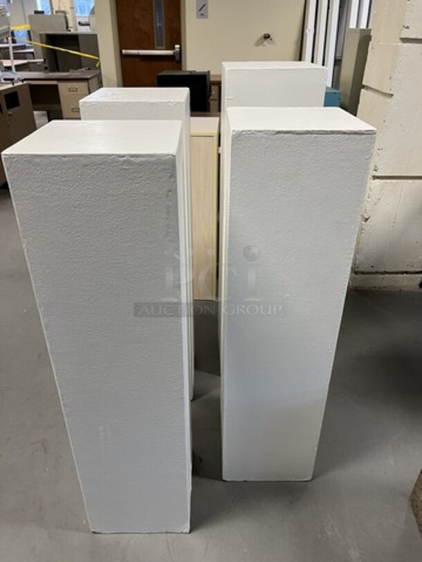 4 White Columns. 11.5x11.5x45.5, 11.5x11.5x48. 4 Times Your Bid! (room 130) - Image 3 of 3