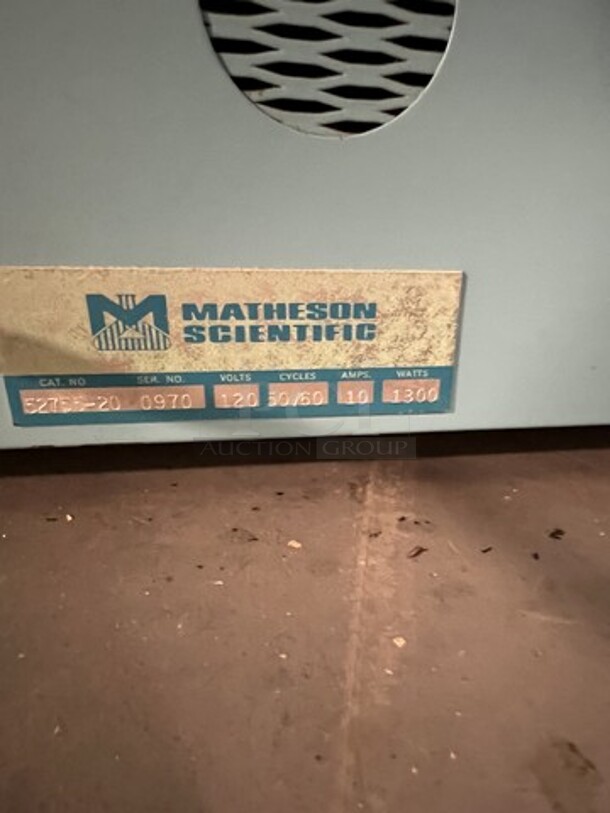 Matheson Scientific Metal Single Door Unit. 24x23.5x34. (room 130)  - Image 5 of 6