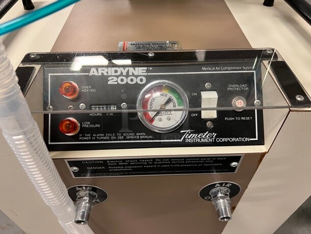 Aridyne 2000 Metal Floor Style Medical Air Compressor System on Casters. 18x22x58. (room 130) - Image 4 of 7