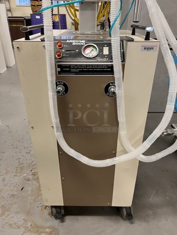 Aridyne 2000 Metal Floor Style Medical Air Compressor System on Casters. 18x22x58. (room 130) - Image 5 of 7