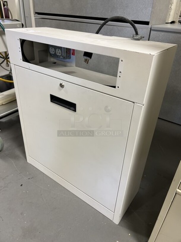 White Metal Box. 25x9x29. (room 130) - Image 2 of 5