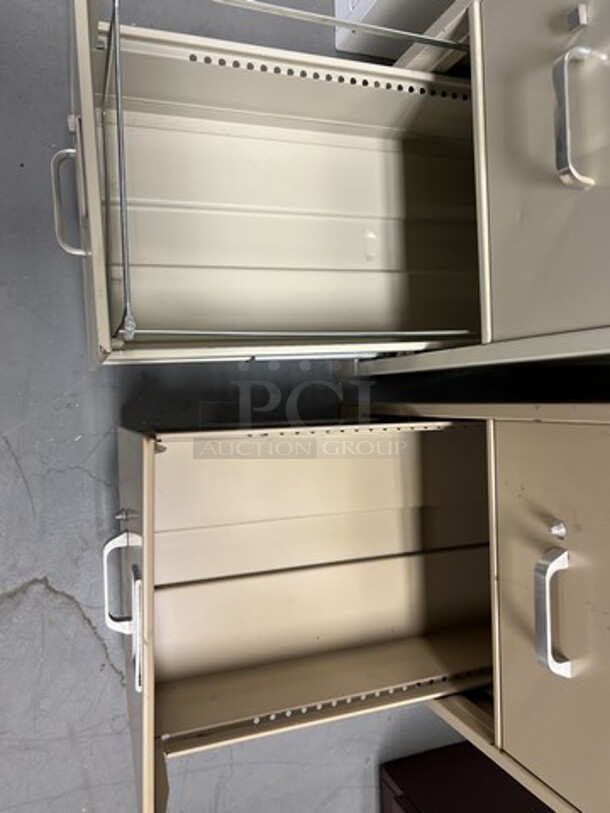 2 Metal 4 Drawer Filing Cabinets. 15x27x52, 15x26x52. 2 Times Your Bid! (room 130) - Image 2 of 5