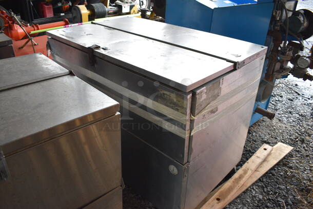 Stainless Steel Commercial Milk Cooler on Commercial Casters. 115 Volts, 1 Phase. BUYER MUST REMOVE. 49x31x36. (stadium)