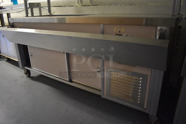 Servolift Eastern Model 502-3R Metal Commercial Portable Buffet Station w/ 2 Over Shelves and Tray Slide on Commercial Casters. BUYER MUST REMOVE. 120/208 Volts, 1 Phase. 76.5x44x64. (Clearview Elementary - Lower Level) - Image 3 of 10