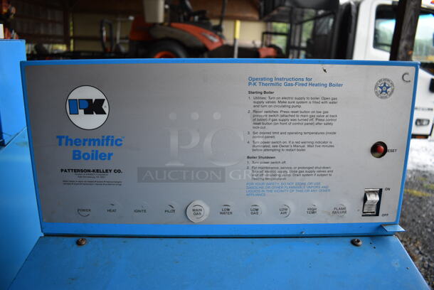 PK Thermific Model N-700 Metal Floor Style Natural Gas Fired Heating Boiler. BUYER MUST REMOVE. 20x47x56. (stadium) - Image 4 of 9