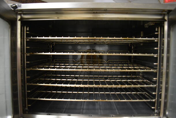 2 Southbend Marathoner Gold Model ES-20PC Stainless Steel Commercial Gas Powered Full Size Convection Ovens w/ View Through Doors, Metal Oven Racks and Thermostatic Controls on Commercial Casters. BUYER MUST REMOVE. 38x42x63.5. 2 Times Your Bid! (Clearview Elementary - Upstairs Hallway) - Image 5 of 11