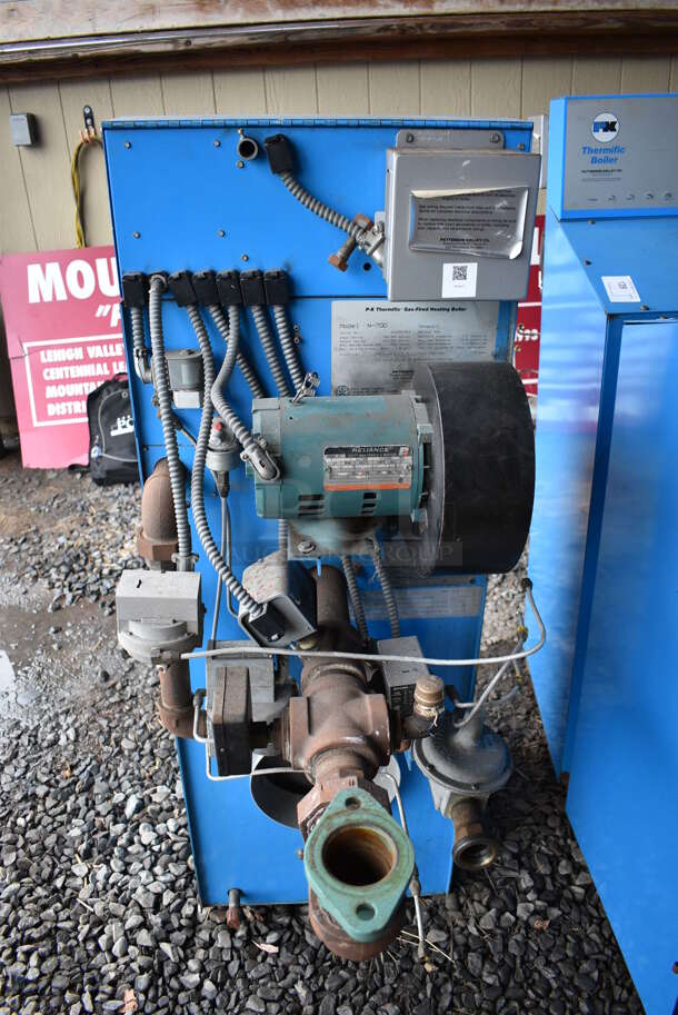 PK Thermific Model N-700 Metal Floor Style Natural Gas Fired Heating Boiler. BUYER MUST REMOVE. 20x47x56. (stadium) - Image 6 of 9