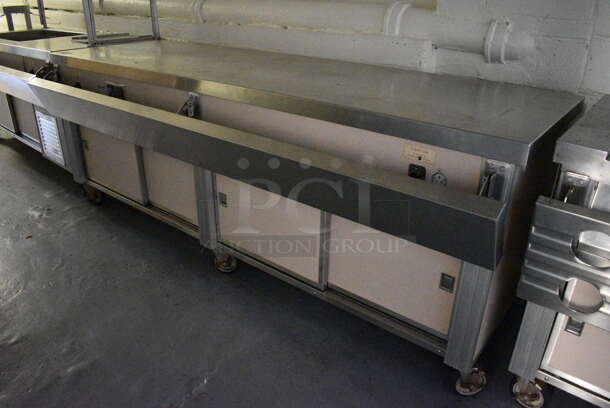 Servolift Eastern Model 500-4 Metal Commercial Portable Warming Buffet Station w/ Tray Slide on Commercial Casters. BUYER MUST REMOVE. 120/208 Volts, 1 Phase. 92x36.5x34. (Clearview Elementary - Lower Level) - Image 3 of 6