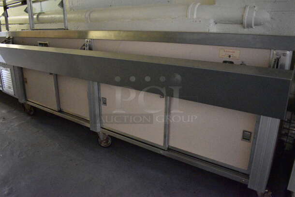 Servolift Eastern Model 500-4 Metal Commercial Portable Warming Buffet Station w/ Tray Slide on Commercial Casters. BUYER MUST REMOVE. 120/208 Volts, 1 Phase. 92x36.5x34. (Clearview Elementary - Lower Level) - Image 4 of 6