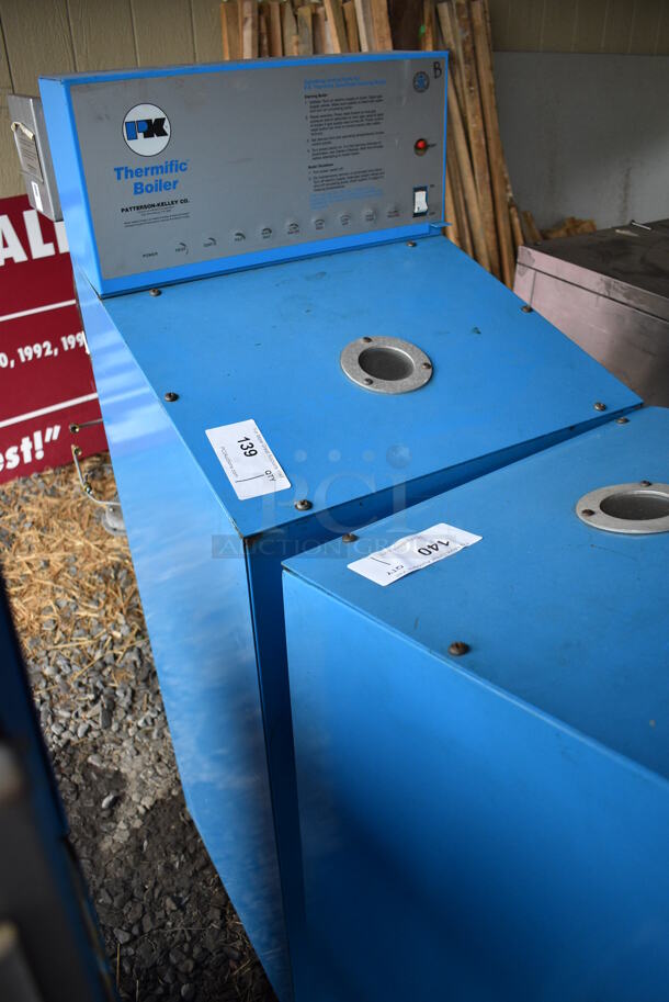 PK Thermific Model N-700 Metal Floor Style Natural Gas Fired Heating Boiler. BUYER MUST REMOVE. 20x39x57. (stadium) - Image 1 of 6