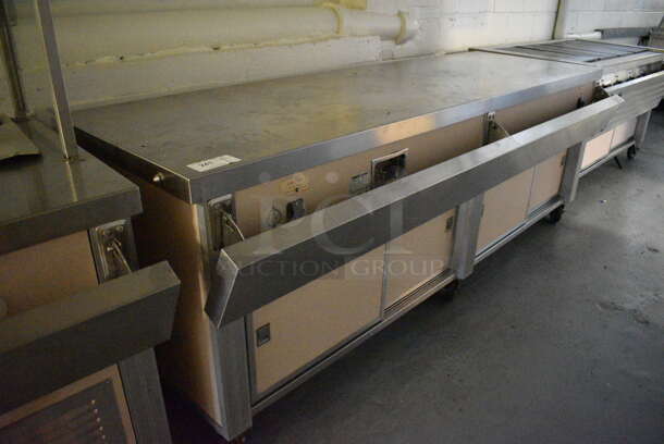 Servolift Eastern Model 500-4 Metal Commercial Portable Warming Buffet Station w/ Tray Slide on Commercial Casters. BUYER MUST REMOVE. 120/208 Volts, 1 Phase. 92x36.5x34. (Clearview Elementary - Lower Level) - Image 6 of 6