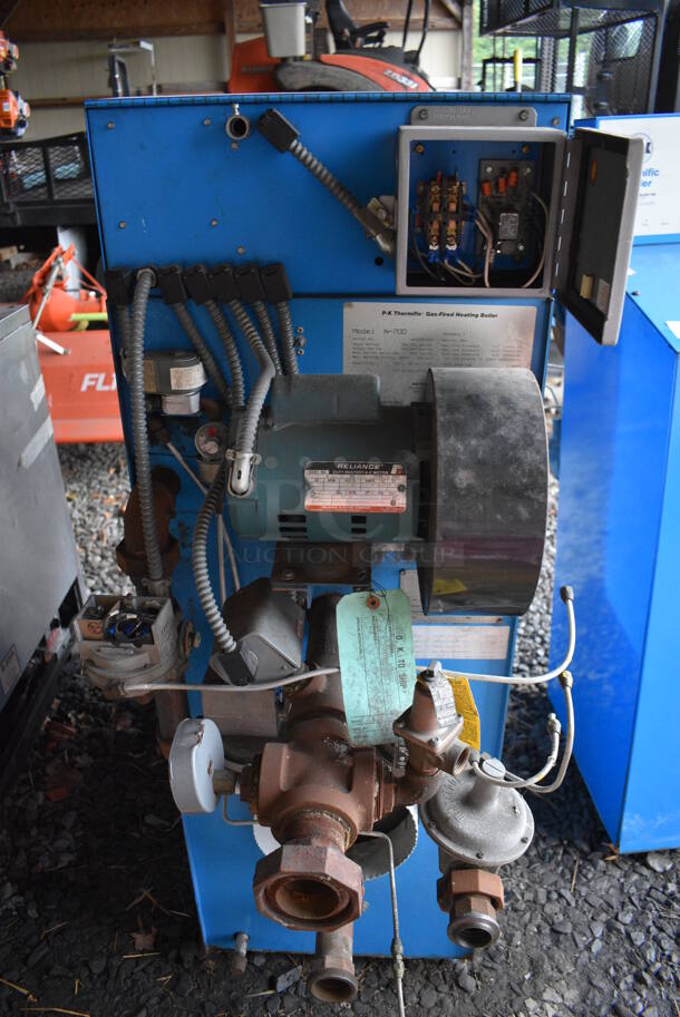 PK Thermific Model N-700 Metal Floor Style Natural Gas Fired Heating Boiler. BUYER MUST REMOVE. 20x39x57. (stadium) - Image 5 of 6