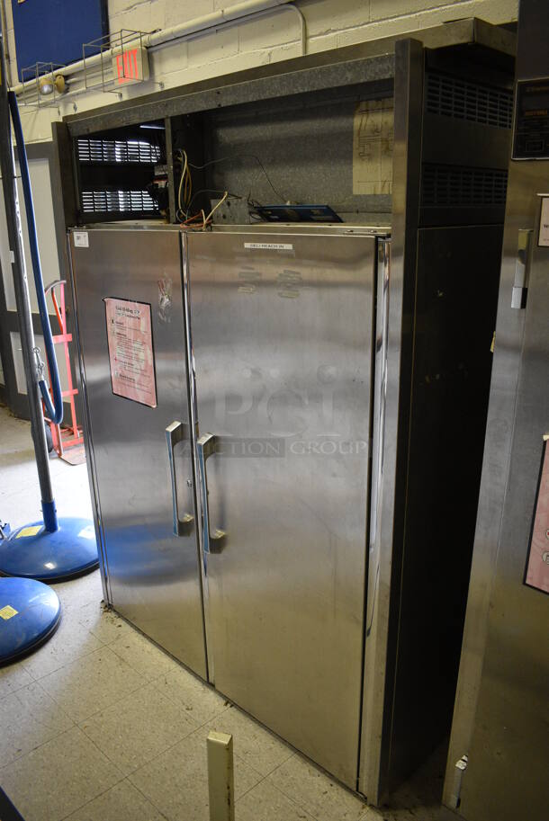 Victory Model RS-2D-S2 Stainless Steel Commercial 2 Door Reach In Cooler w/ Metal Racks. 115 Volts, 1 Phase. 58.5x34.5x78. (Clearview Elementary - Gym) - Image 4 of 9