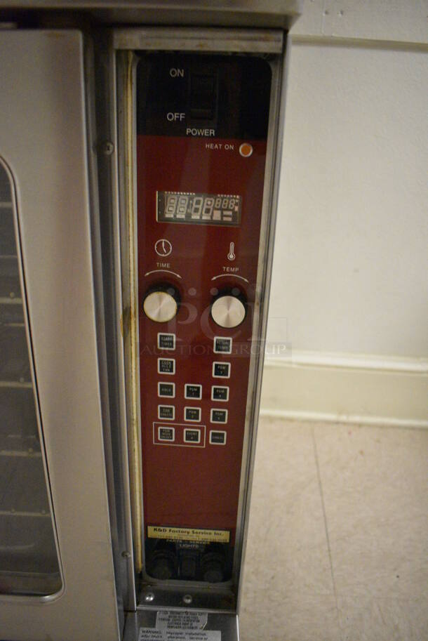 2 Southbend Marathoner Gold Stainless Steel Commercial Gas Powered Full Size Convection Ovens w/ View Through Doors, Metal Oven Racks and Thermostatic Controls on Commercial Casters. BUYER MUST REMOVE. 38x42x63.5. 2 Times Your Bid! (Clearview Elementary - Upstairs Hallway) - Image 7 of 10