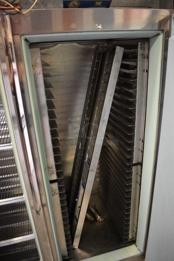 Victory Model RS-2D-S2 Stainless Steel Commercial 2 Door Reach In Cooler w/ Metal Racks. 115 Volts, 1 Phase. 58.5x34.5x78. (Clearview Elementary - Gym) - Image 6 of 9