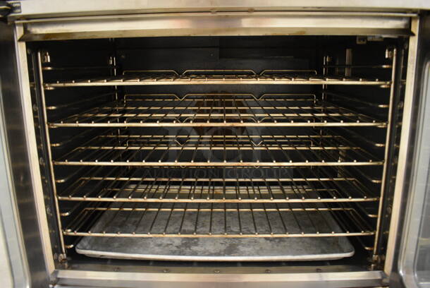 2 Southbend Marathoner Gold Stainless Steel Commercial Gas Powered Full Size Convection Ovens w/ View Through Doors, Metal Oven Racks and Thermostatic Controls on Commercial Casters. BUYER MUST REMOVE. 38x42x63.5. 2 Times Your Bid! (Clearview Elementary - Upstairs Hallway) - Image 8 of 10