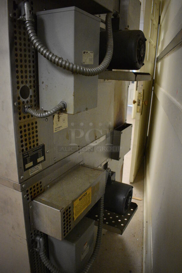 2 Southbend Marathoner Gold Stainless Steel Commercial Gas Powered Full Size Convection Ovens w/ View Through Doors, Metal Oven Racks and Thermostatic Controls on Commercial Casters. BUYER MUST REMOVE. 38x42x63.5. 2 Times Your Bid! (Clearview Elementary - Upstairs Hallway) - Image 10 of 10