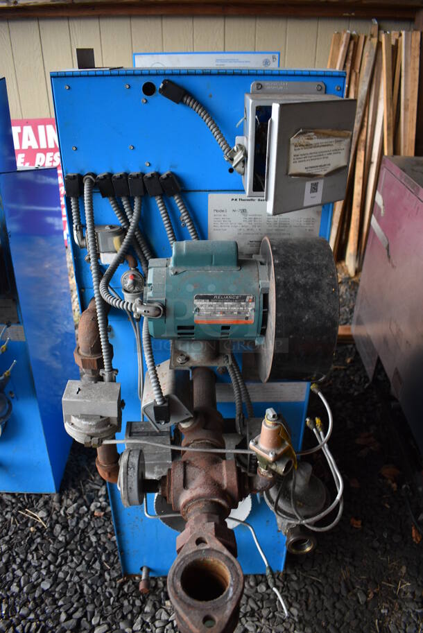 PK Thermific Model N-700 Metal Floor Style Natural Gas Fired Heating Boiler. BUYER MUST REMOVE. 20x46x56 (stadium) - Image 6 of 7