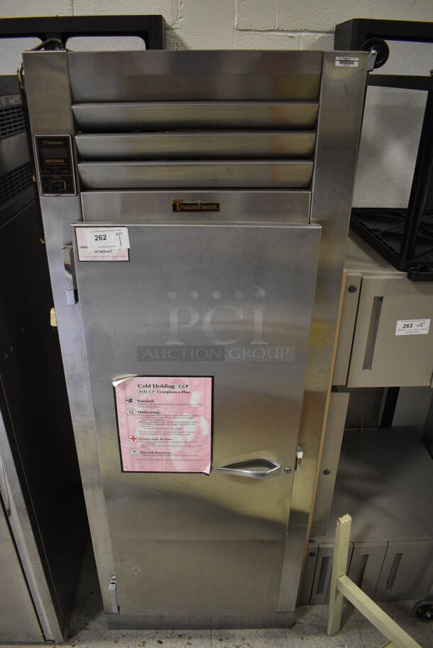 Traulsen Model RHT 1-32WUT Stainless Steel Commercial Single Door Reach In Cooler w/ Metal Racks. 115 Volts, 1 Phase. 29.5x35x82. (Clearview Elementary - Gym)
