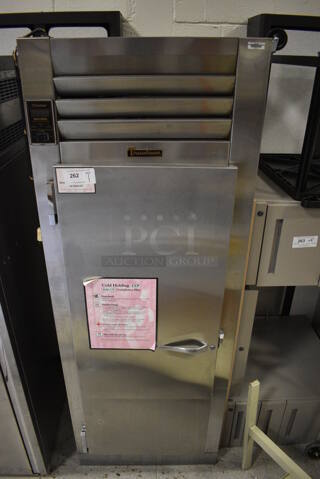 Traulsen Model RHT 1-32WUT Stainless Steel Commercial Single Door Reach In Cooler w/ Metal Racks. 115 Volts, 1 Phase. 29.5x35x82. (Clearview Elementary - Gym)